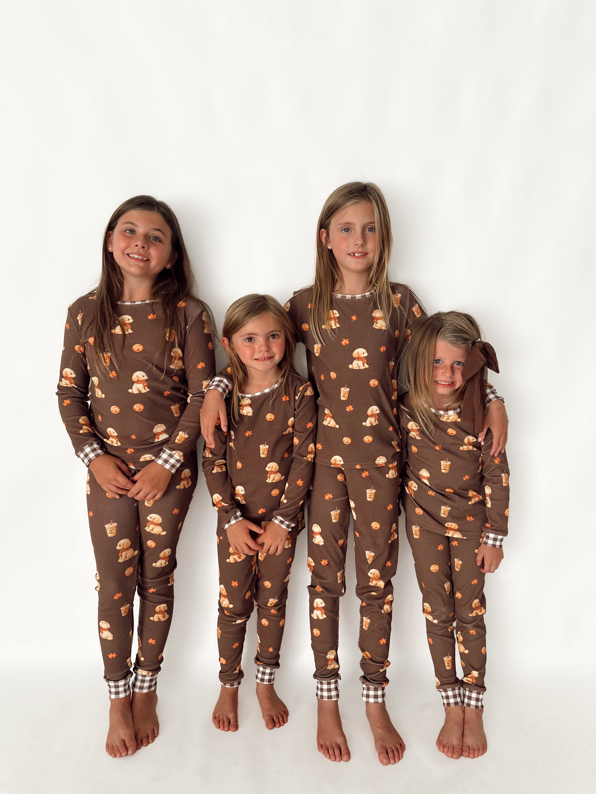 Puppies and Lattes | Vintage Ribbed Bamboo | Two-Piece Set