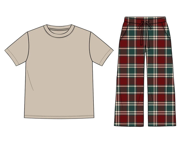 Merry Little Plaid | Men’s Bamboo Set | PREORDER Ships around 11/12