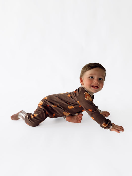 Puppies and Lattes | Vintage Ribbed Bamboo | Zippie